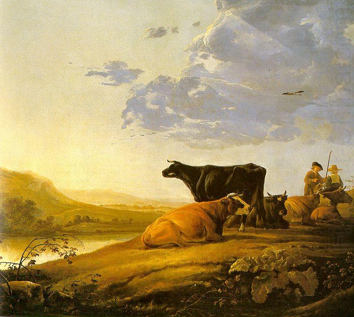 Young Herdsman with Cows by a River, Aelbert Cuyp